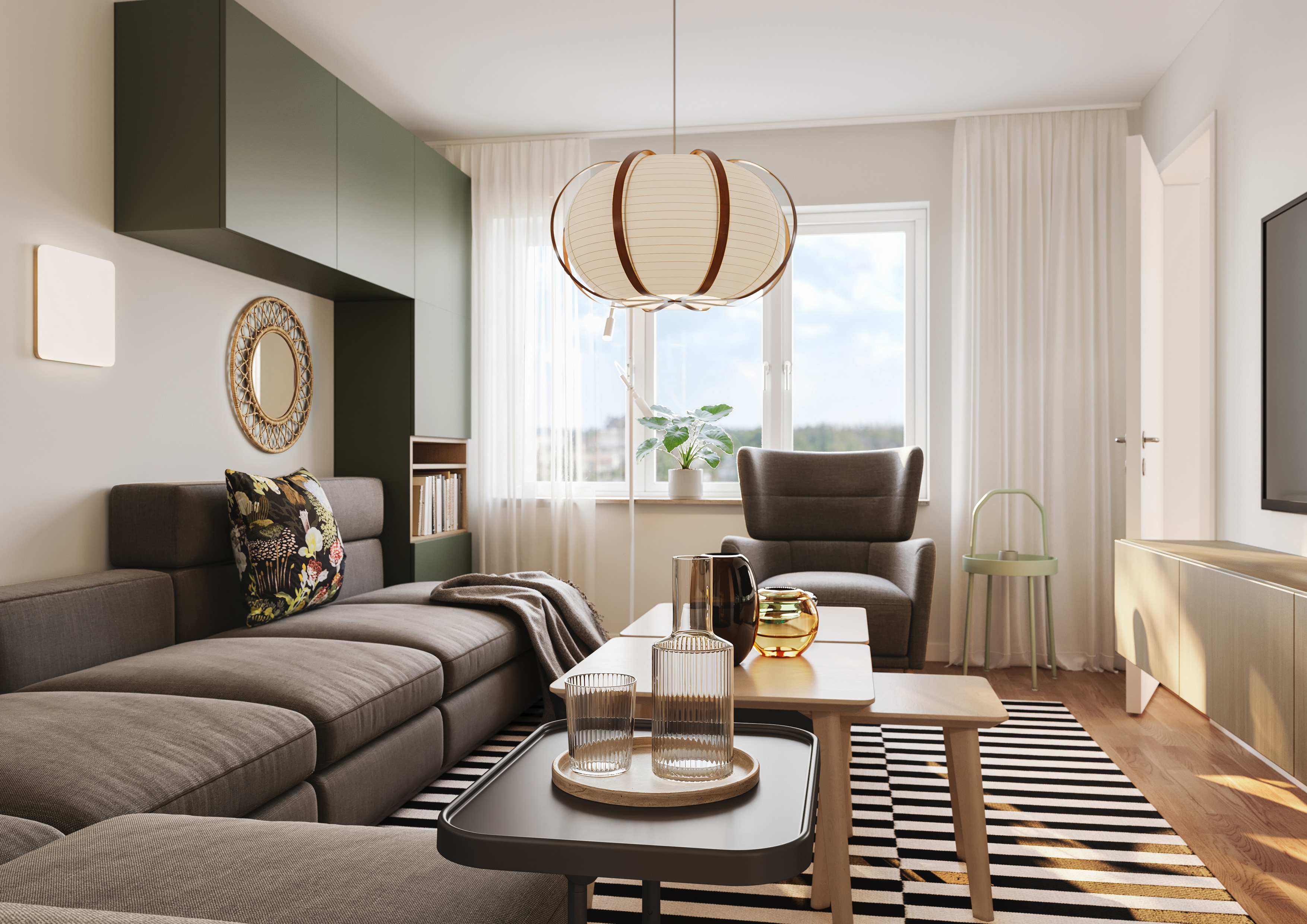 3D-bild — gemensamt vardagsrum